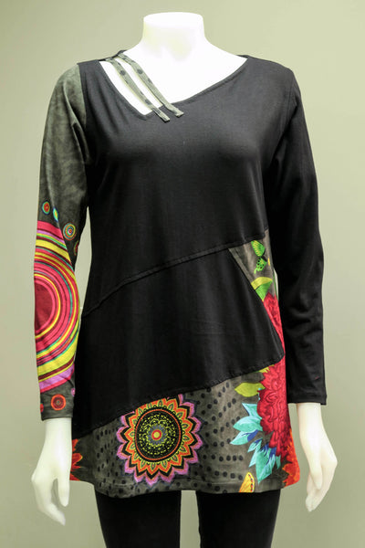 Printed Cotton Patch Tunic 