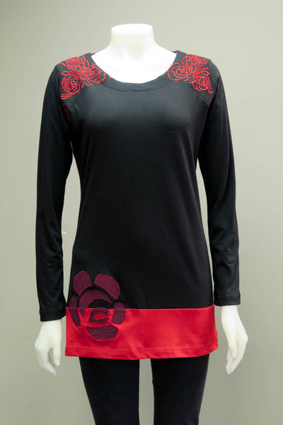 Emb. Rose Cut Tunic