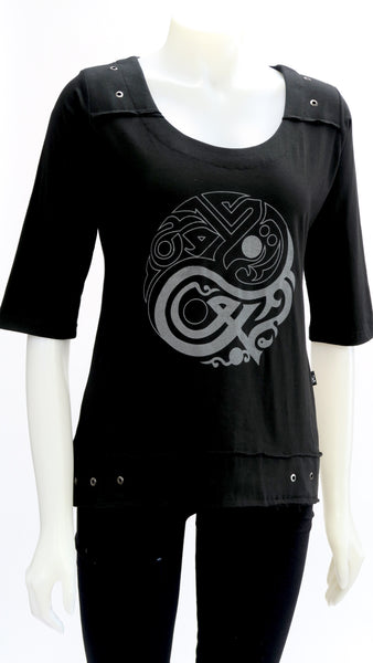 Ying Yang 1/2 Sleeve Top