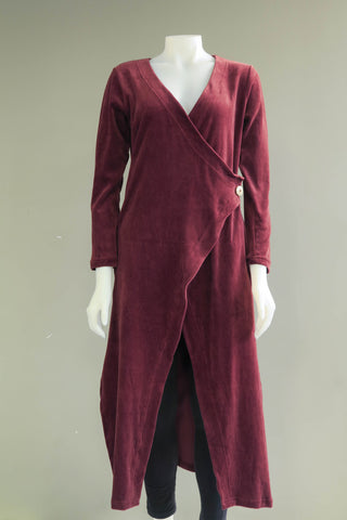 Org. Cotton Velvet Long Jacket