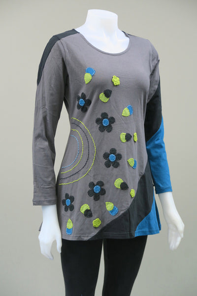 Flower Applique L/S Tunic