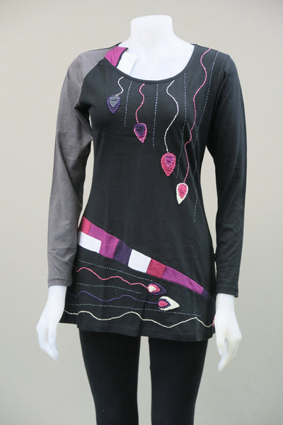 Leaf Running Stitch  Tunic