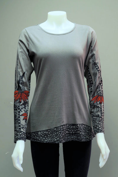 Org. Cotton MLT Print L/Sleeve  