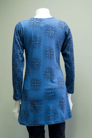 TT-T9921-BL - Org. Cotton Print Tunic